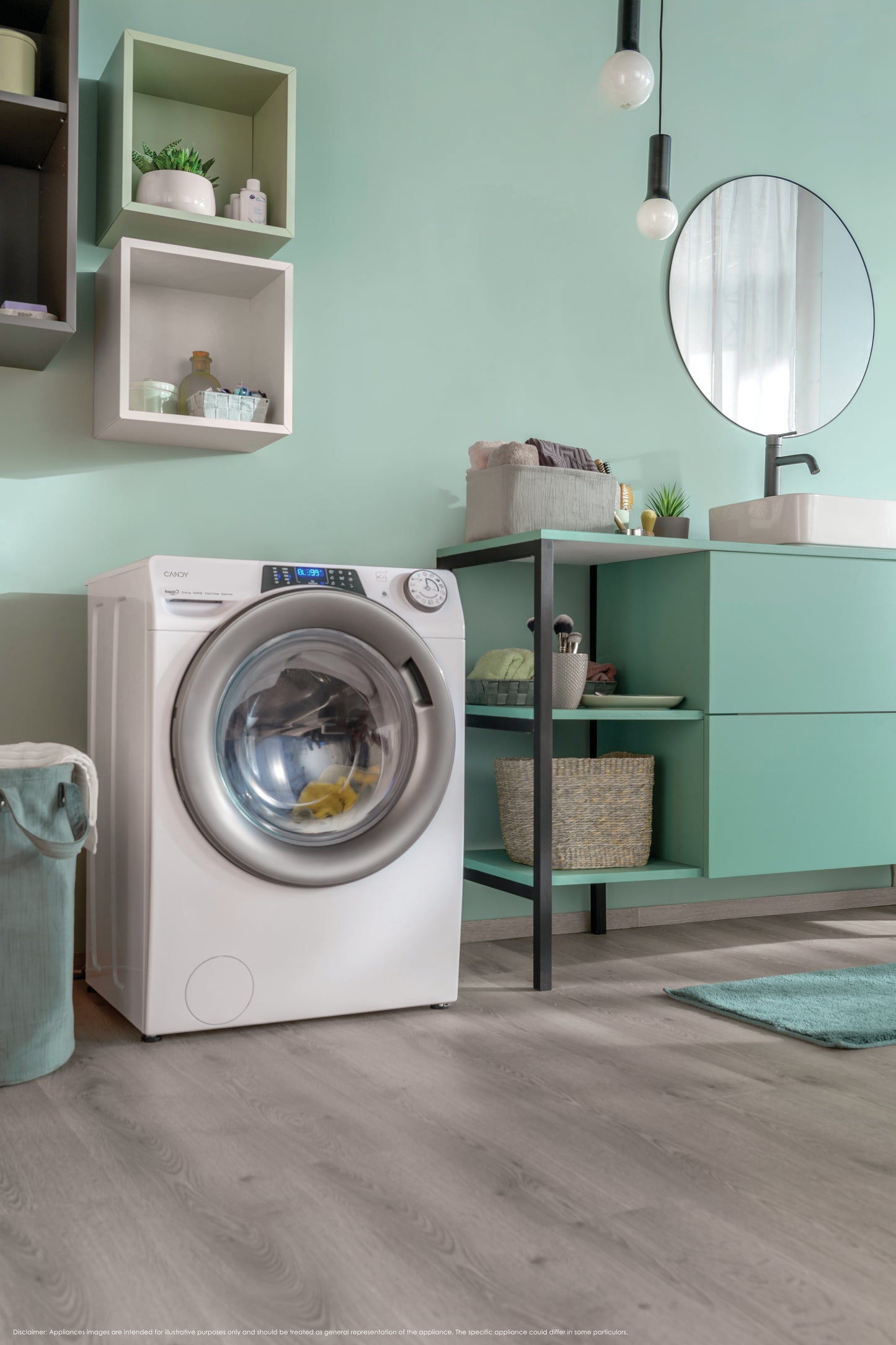 Candy RapidÓ PRO , Lavasciuga Slim 8+5 KG, 30% più efficente della classe A, 1400 giri, Bianco, Inverter, Vapore, Wi-Fi, RPW4856BWMR9/1-S