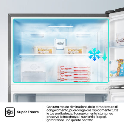 Hisense frigorifero/congelatore RT728N4WCE libera installazione 553L Classe E Dispenser Acqua Profondità ridotta Porta Reversibile