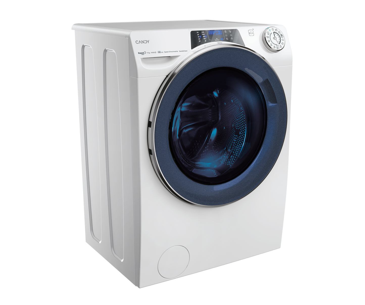 Candy RapidÓ PRO , Lavatrice Carica Frontale 9 KG, 20% più efficente della classe A, 1400 giri, Bianco, Inverter, Vapore, Wi-Fi, RP 496BWMUC8/1-S