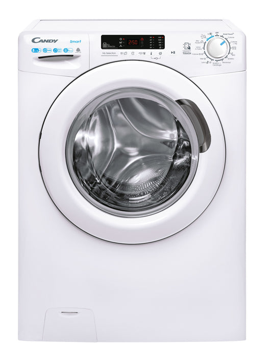 Candy Smart CSWS 4852DE/1-11 lavasciuga Libera installazione Caricamento frontale Bianco