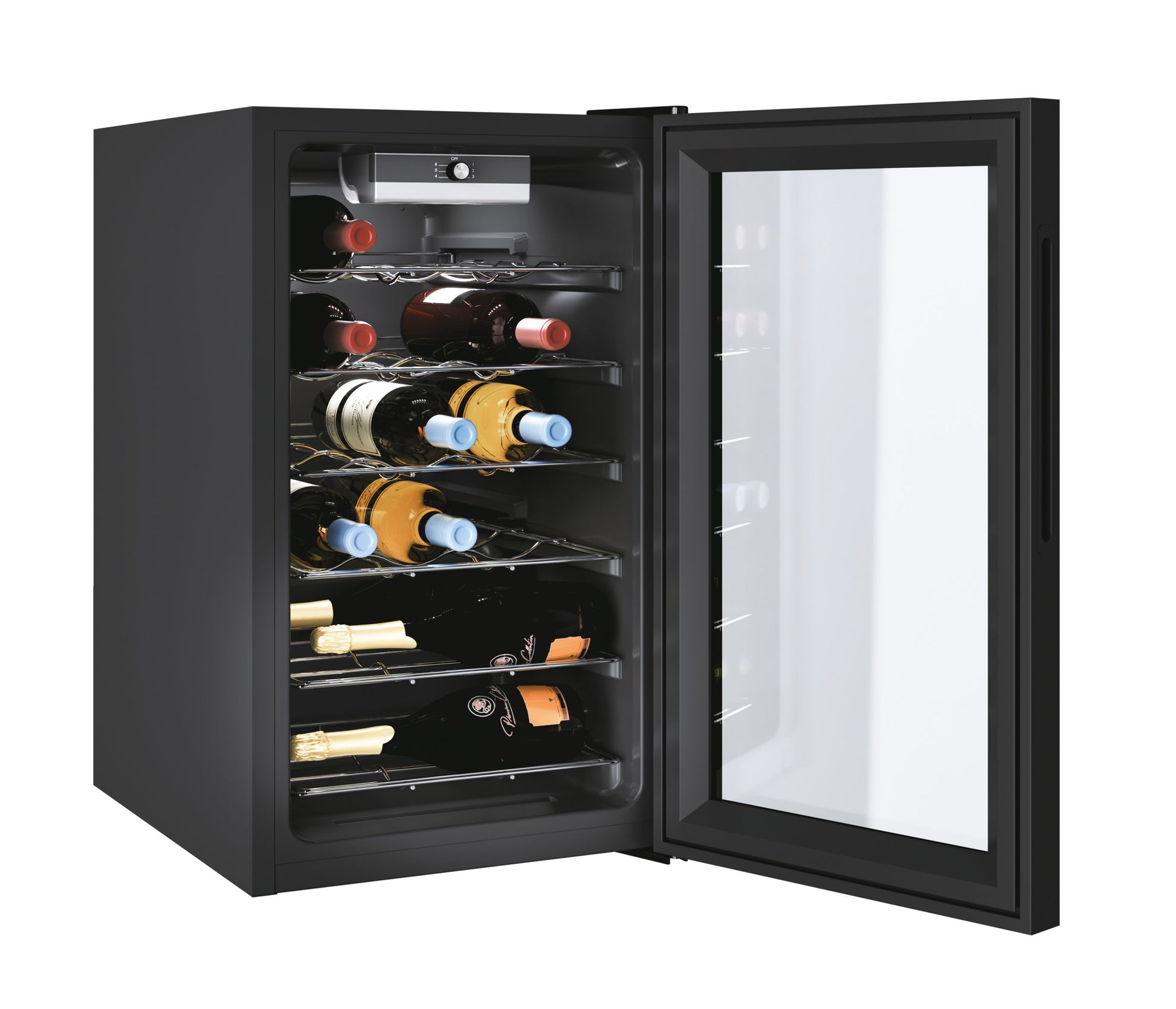 Candy CWC 021 M/NF Cantinetta vino con compressore Libera installazione Nero 21 bottiglia/bottiglie