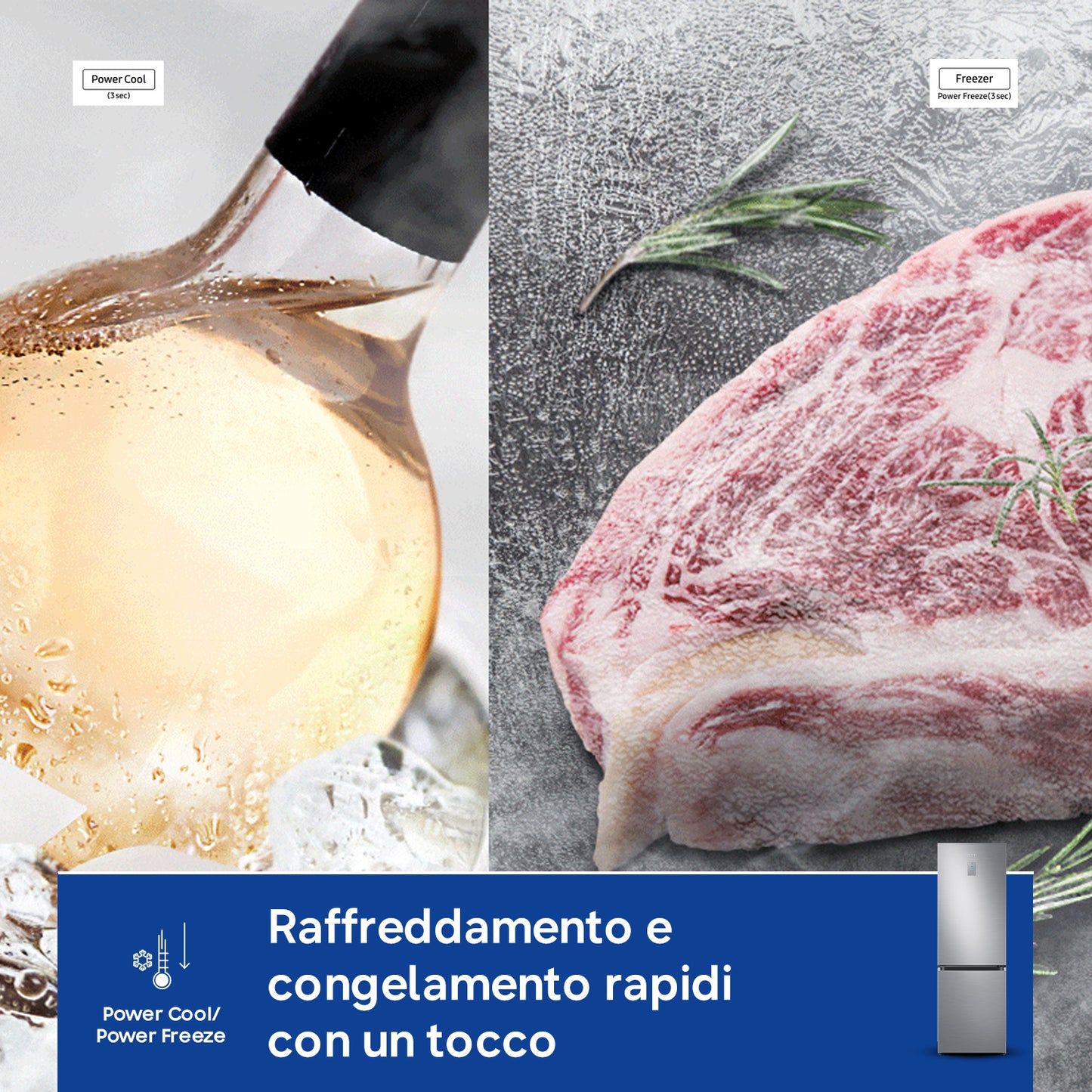 Samsung RB34C775CS9 frigorifero Combinato EcoFlex AI 1.85m 344L Libera installazione con congelatore Wifi 1,85m 344 L con rivestimento in acciaio inox Classe C, Inox