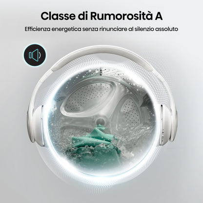 Hisense WD3S1043BW7 lavasciuga Libera installazione Caricamento frontale Bianco