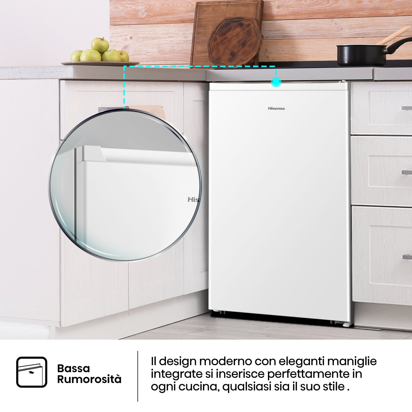 Hisense congelatore verticale FV78D4AWE 61L Classe E Porta Reversibile