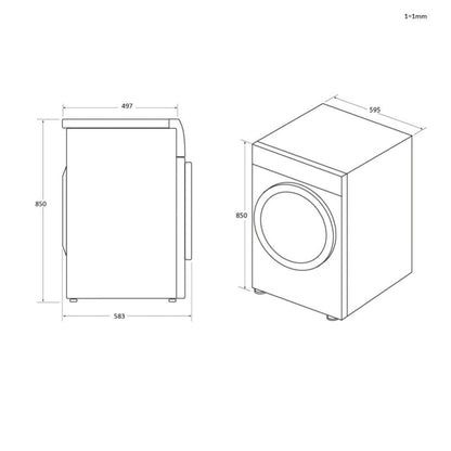 Haier I-Pro Series 7 Plus I-Pro Serie 7 Plus, Lavatrice Carica Frontale 10 KG, Classe A, 1400 giri, Antracite, Direct Motion, Refresh, Wi-Fi, HW100BD14IGISUIT