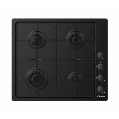 CANDY BI CHW6LBB|33801977|Piano Gas da 60cm lateral nero;  Griglie in piattina; 4 fuochi; manopola n