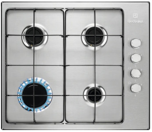 Electrolux BI   KGS6404SX   | 60 cm - Slim - Comandi Laterali - 4 fuochi gas - Bruciatori Fiamma Pur