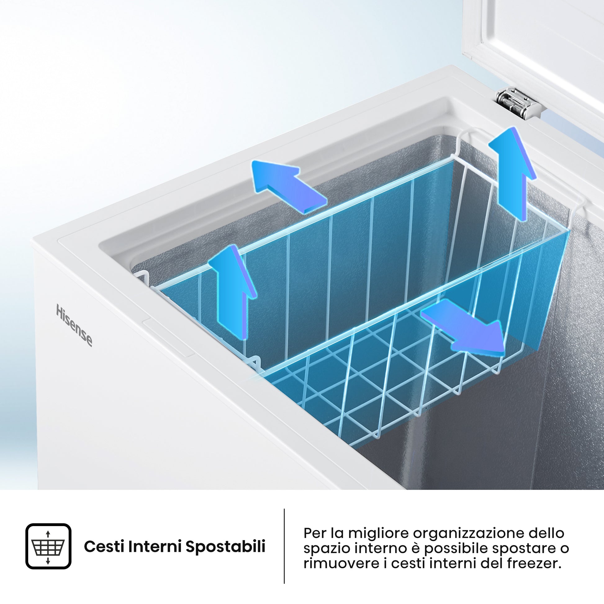 Hisense FT145N1AWE congelatore Congelatore a pozzo Libera installazione 141 L Bianco