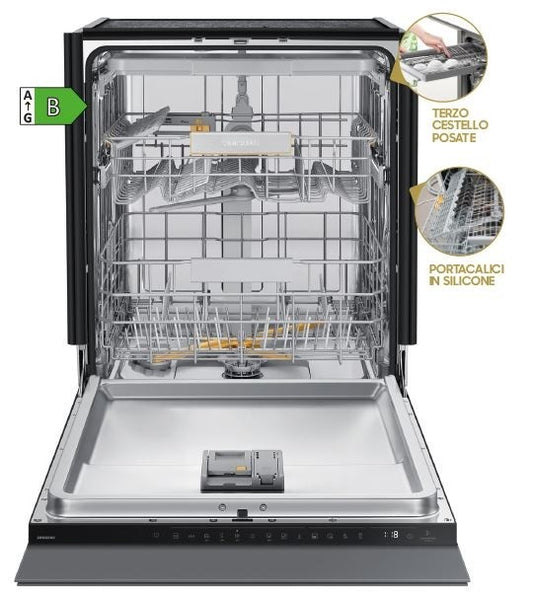 SAMSUNG SELECTION DW60DG770B00U1 | Lavastoviglie da Incasso Samsung, 14 Coperti, SmartThings con AI
