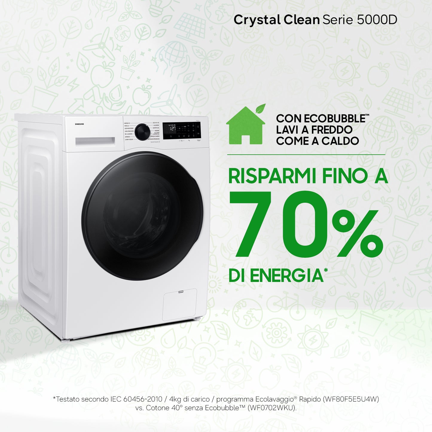 Samsung Lavasciuga Crystal Clean 11/6Kg WD11DG5B15BEET