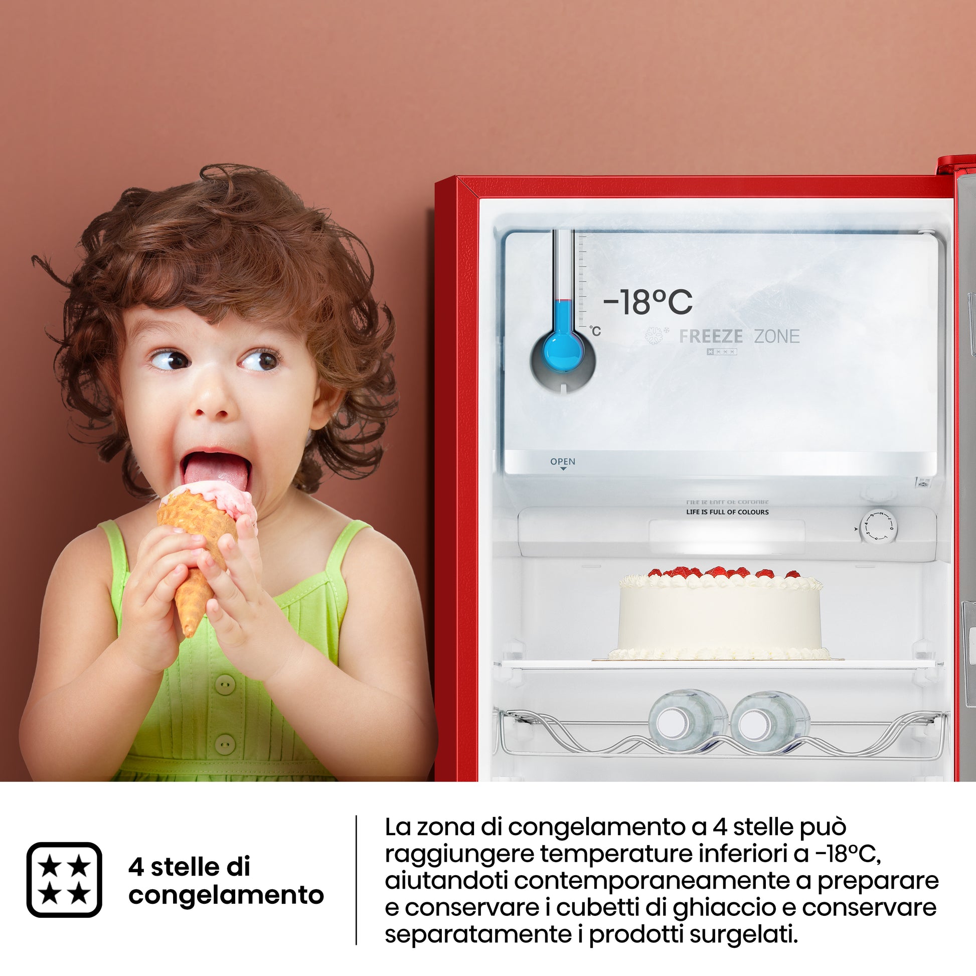 Hisense frigorifero RR220D4ERE libera installazione 165L Classe E