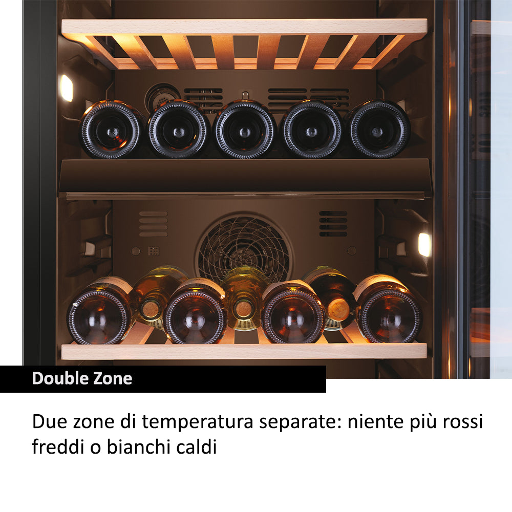 Haier Wine Bank 50 Serie 5 HWS79GDG Cantinetta vino con compressore Libera installazione Nero 79 bottiglia/bottiglie