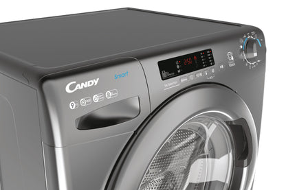 Candy Smart, Lavatrice Carica Frontale 9 KG, Classe B, 1200 giri, Antracite, Wi-Fi, CS 1292DWRR4/1-S