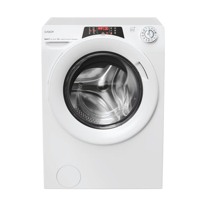 Candy RapidÓ , Lavatrice Carica Frontale 9 KG, 15% più efficente della classe A, 1400 giri, Bianco, Inverter, Vapore, Wi-Fi, 9 Cicli Rapidi, RO 496DWM7/1-S