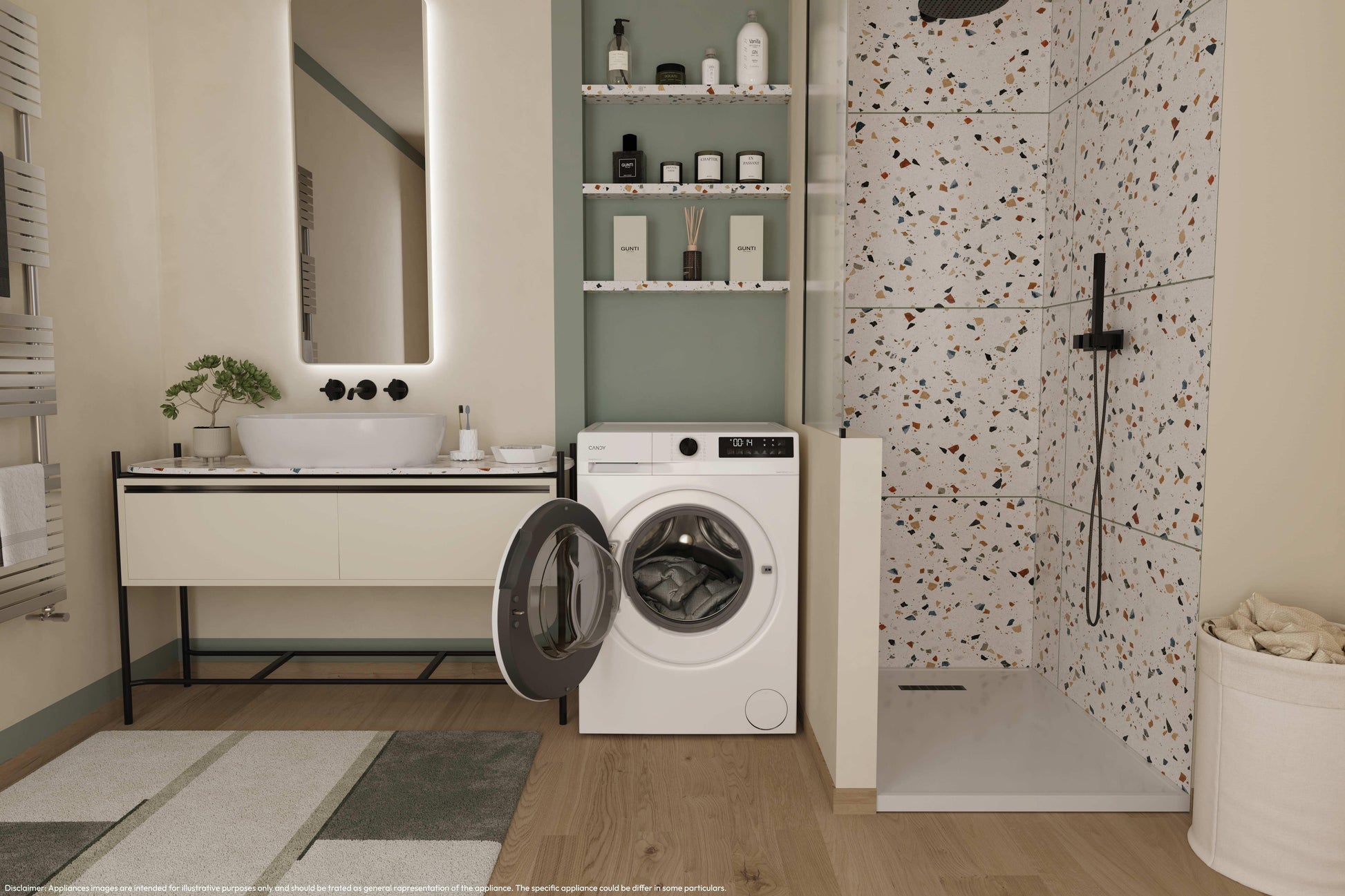 Candy ProWash 300, Lavasciuga 10+6 KG, 20% più efficente della classe A, 1400 giri, Bianco, Inverter, Fresh Vapor, GWD 41068-S