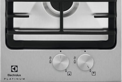 Piano cottura gas EGG3322NVX Domino 29 cm 2 fuochi Bruciatori Fiamma Pura Griglie in Ghisa Estetica Inox