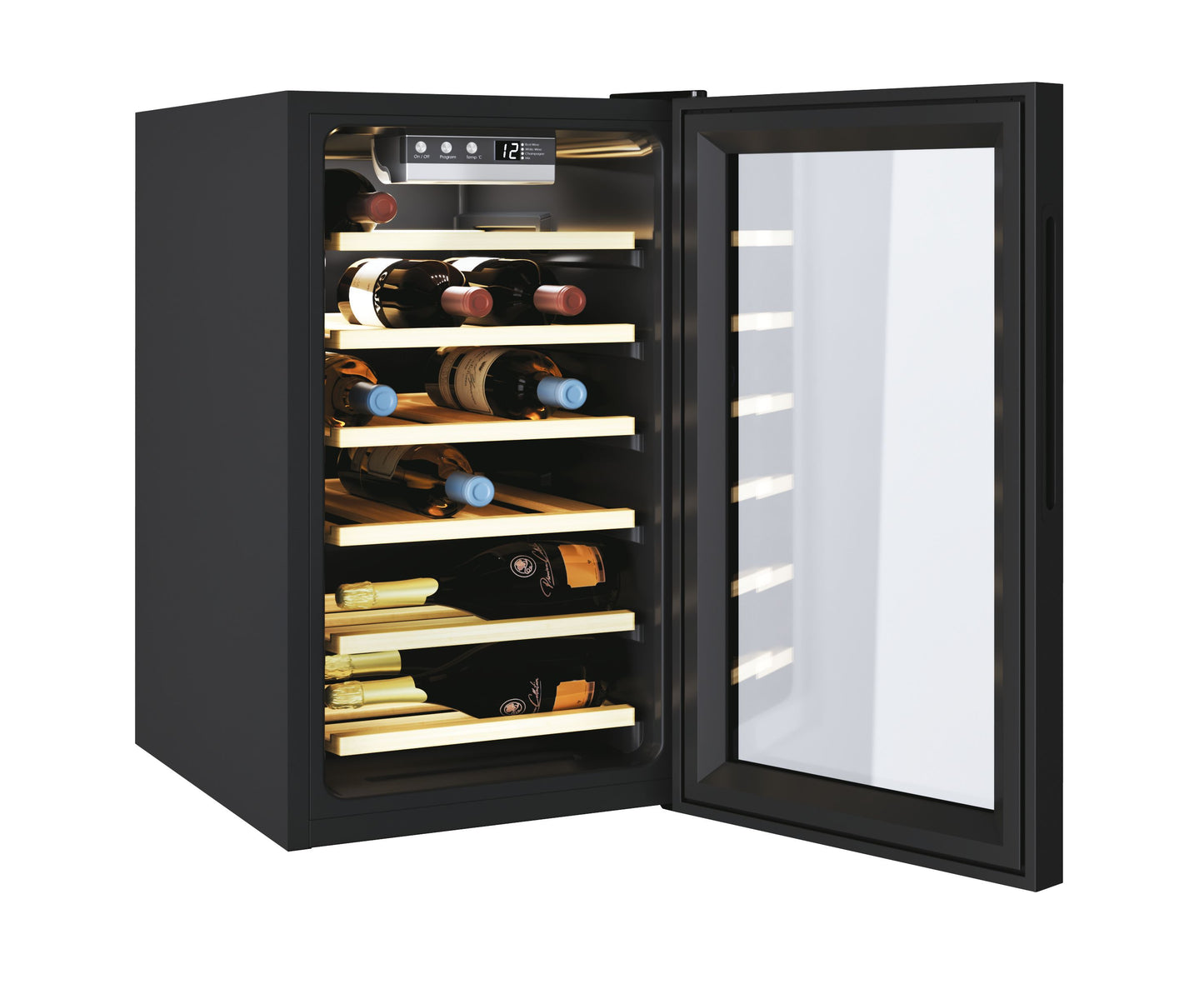 Candy DiVino CWCEL 210/N Cantinetta vino con compressore Libera installazione Nero 21 bottiglia/bottiglie
