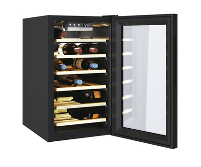 Candy DiVino CWCEL 210/N Cantinetta vino con compressore Libera installazione Nero 21 bottiglia/bottiglie
