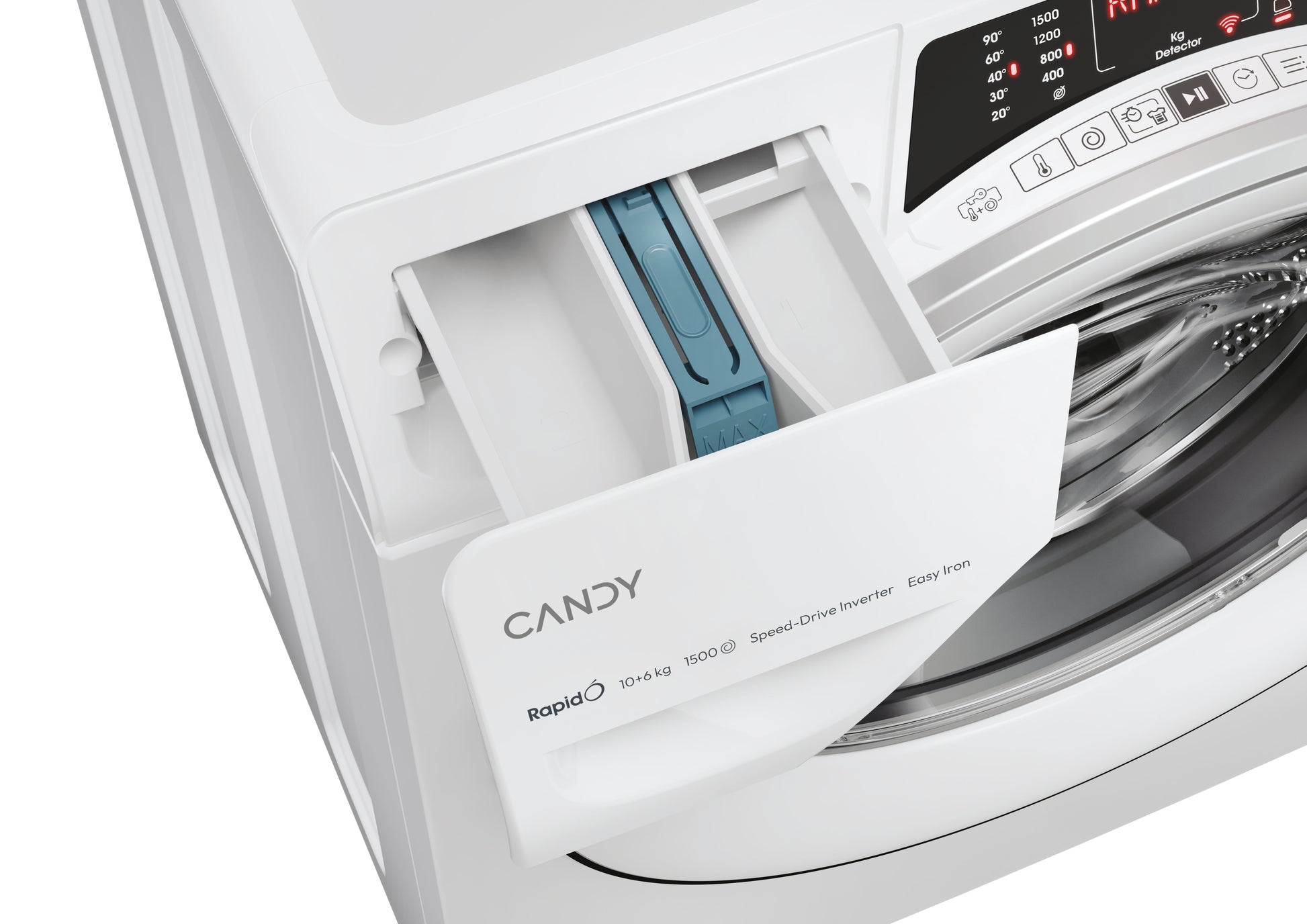 Candy RapidÓ ROW51066DWMST-S lavasciuga Libera installazione Caricamento frontale Bianco