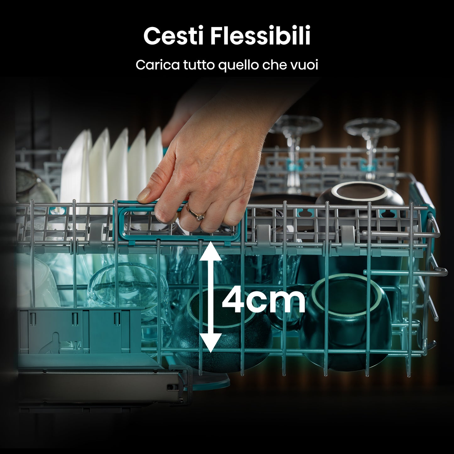 Hisense HV16B lavastoviglie A scomparsa totale 16 coperti
