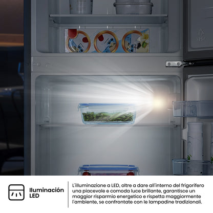 Hisense frigorifero/congelatore RT267D4ADE libera installazione 206L Classe E Profondità ridotta Porta Reversibile