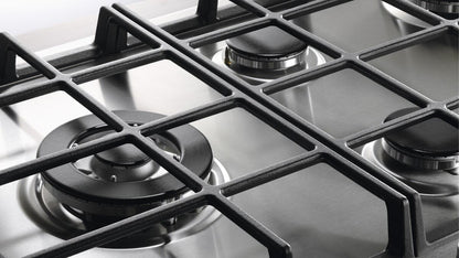 Piano cottura gas EGG3322NVX Domino 29 cm 2 fuochi Bruciatori Fiamma Pura Griglie in Ghisa Estetica Inox