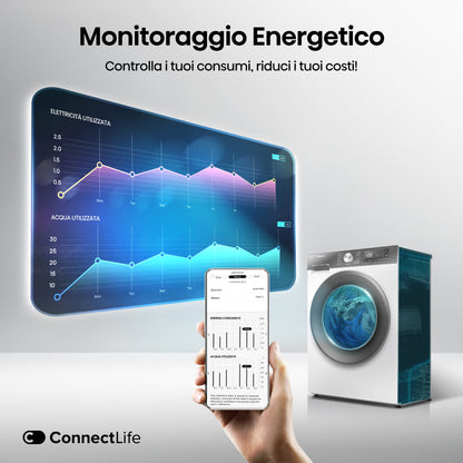 Hisense WD3S1043BW7 lavasciuga Libera installazione Caricamento frontale Bianco