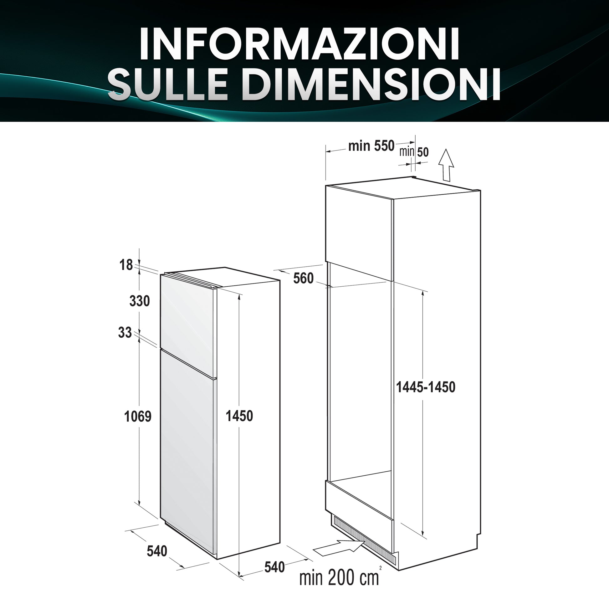Hisense RI1P205NEWE frigorifero con congelatore Da incasso 205 L Bianco