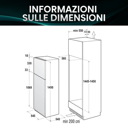 Hisense RI1P205NEWE frigorifero con congelatore Da incasso 205 L Bianco