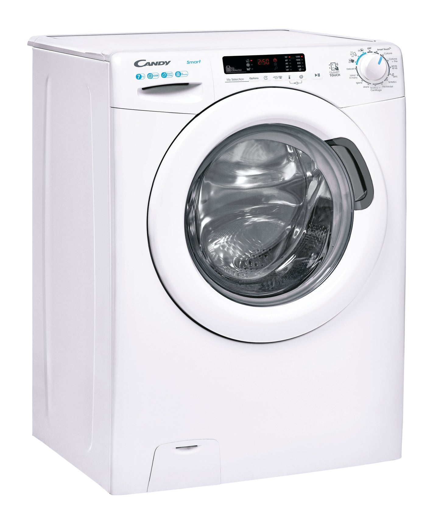 Candy Smart , Lavatrice Carica Frontale 7 KG, Classe D, 1200 giri, Bianco, Wi-Fi, CS 1272DE/1-11
