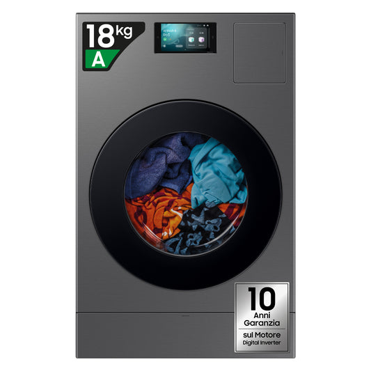Samsung Lavasciuga Bespoke AI Libera installazione pompa di calore 18/11 Kg WD18DB8995BZT2