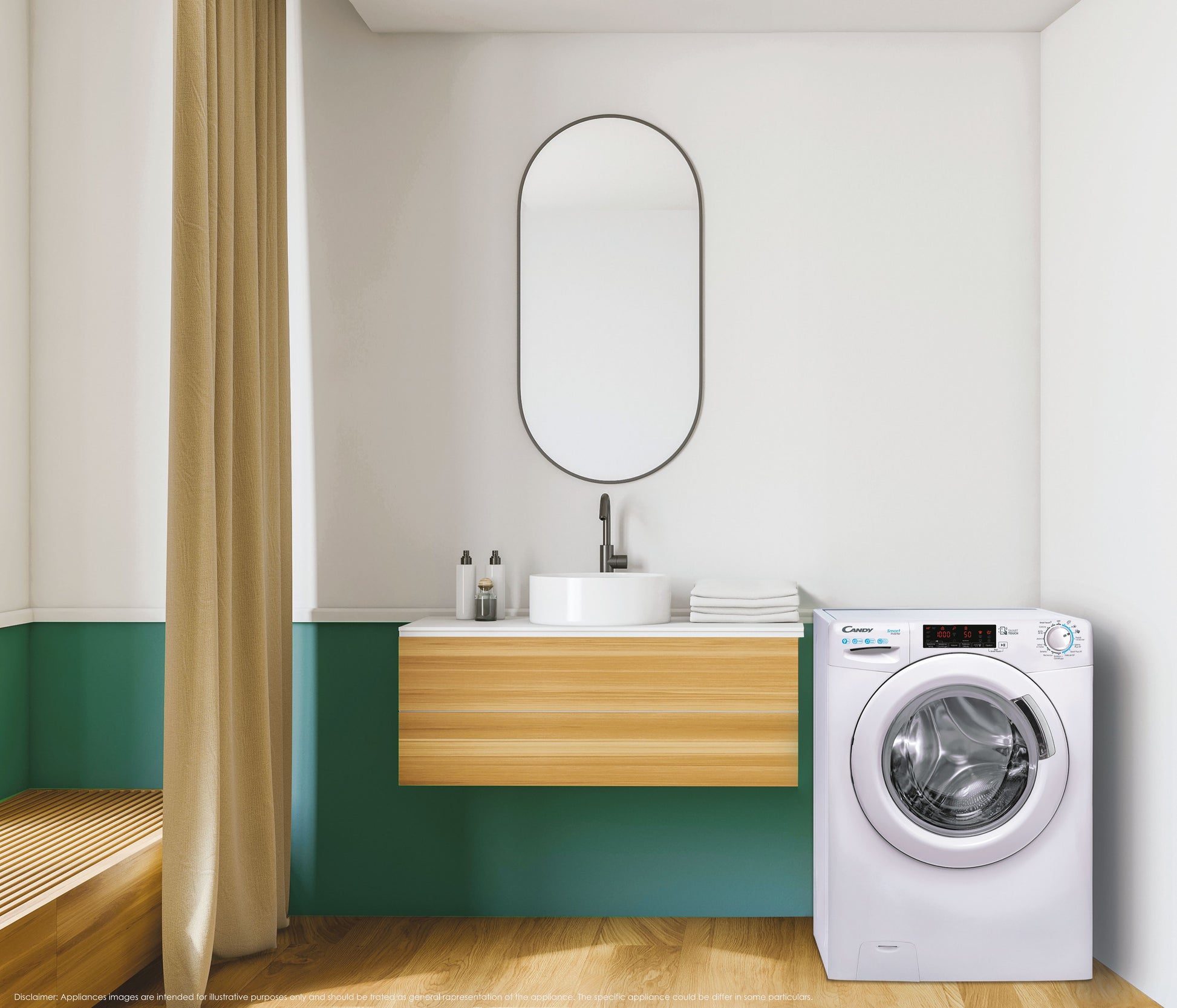 Candy Smart , Lavatrice Carica Frontale 9 KG, Classe B, 1200 giri, Bianco, Wi-Fi, CS1292DW4/1-11