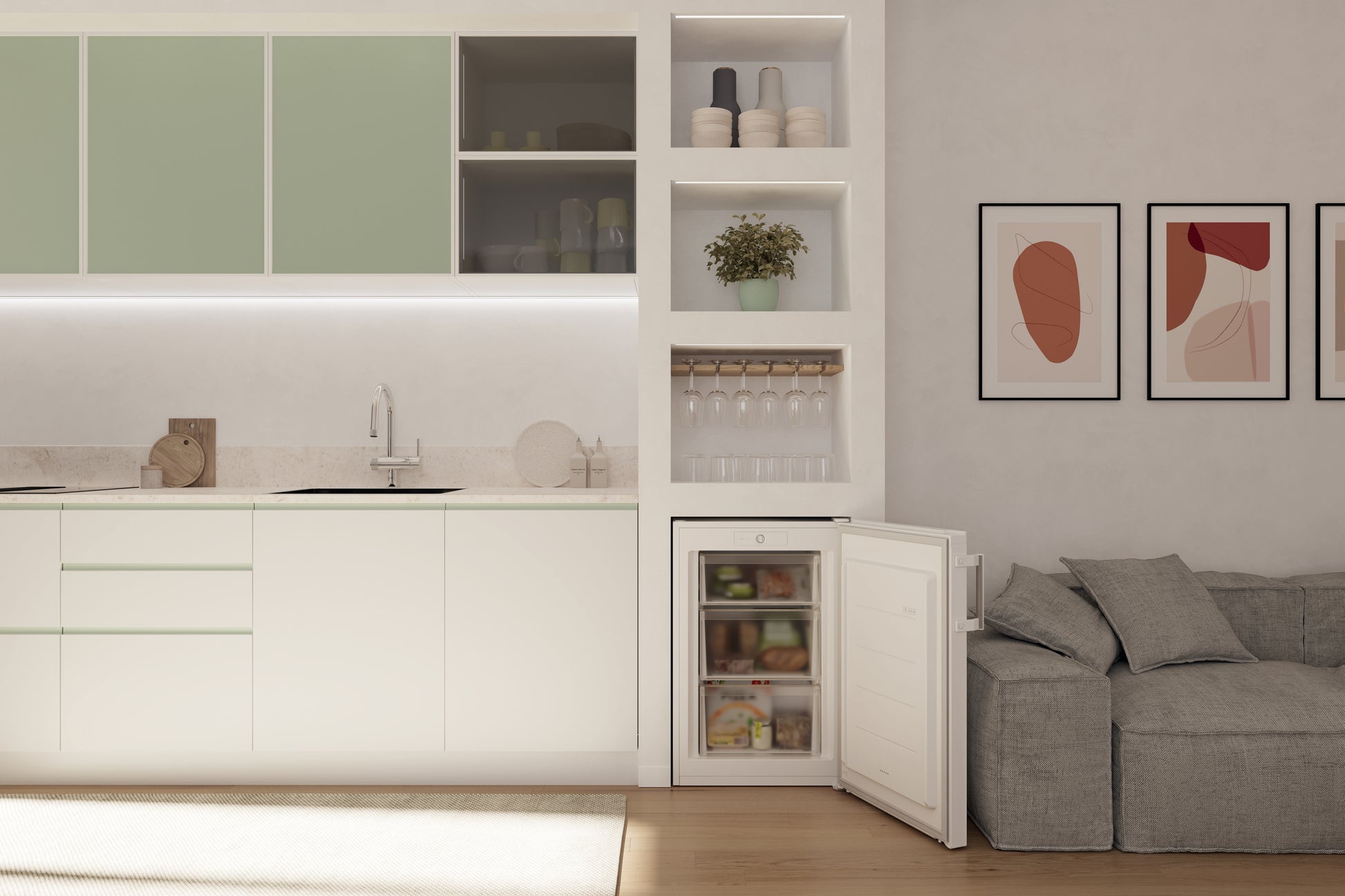 Candy CNUQ2L58EWH Congelatore verticale Libera installazione 90 L Bianco