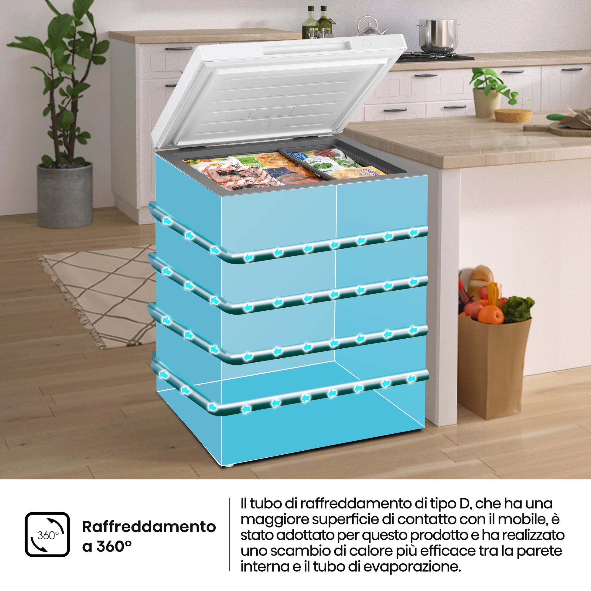 Hisense FT145N1AWE congelatore Congelatore a pozzo Libera installazione 141 L Bianco