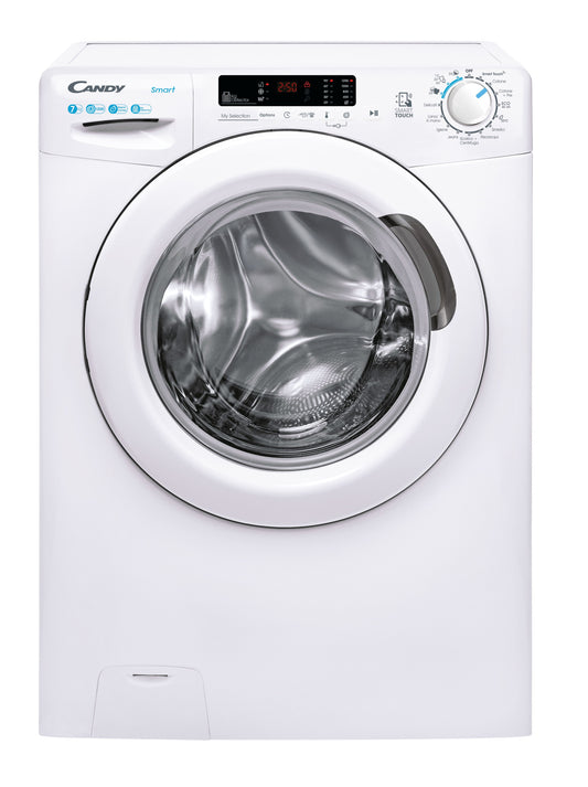 Candy Smart , Lavatrice Carica Frontale 7 KG, Classe D, 1200 giri, Bianco, Wi-Fi, CS 1272DE/1-11
