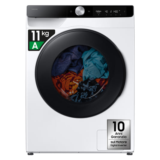 Samsung WD11DG6B85BK lavasciuga Libera installazione Caricamento frontale Bianco
