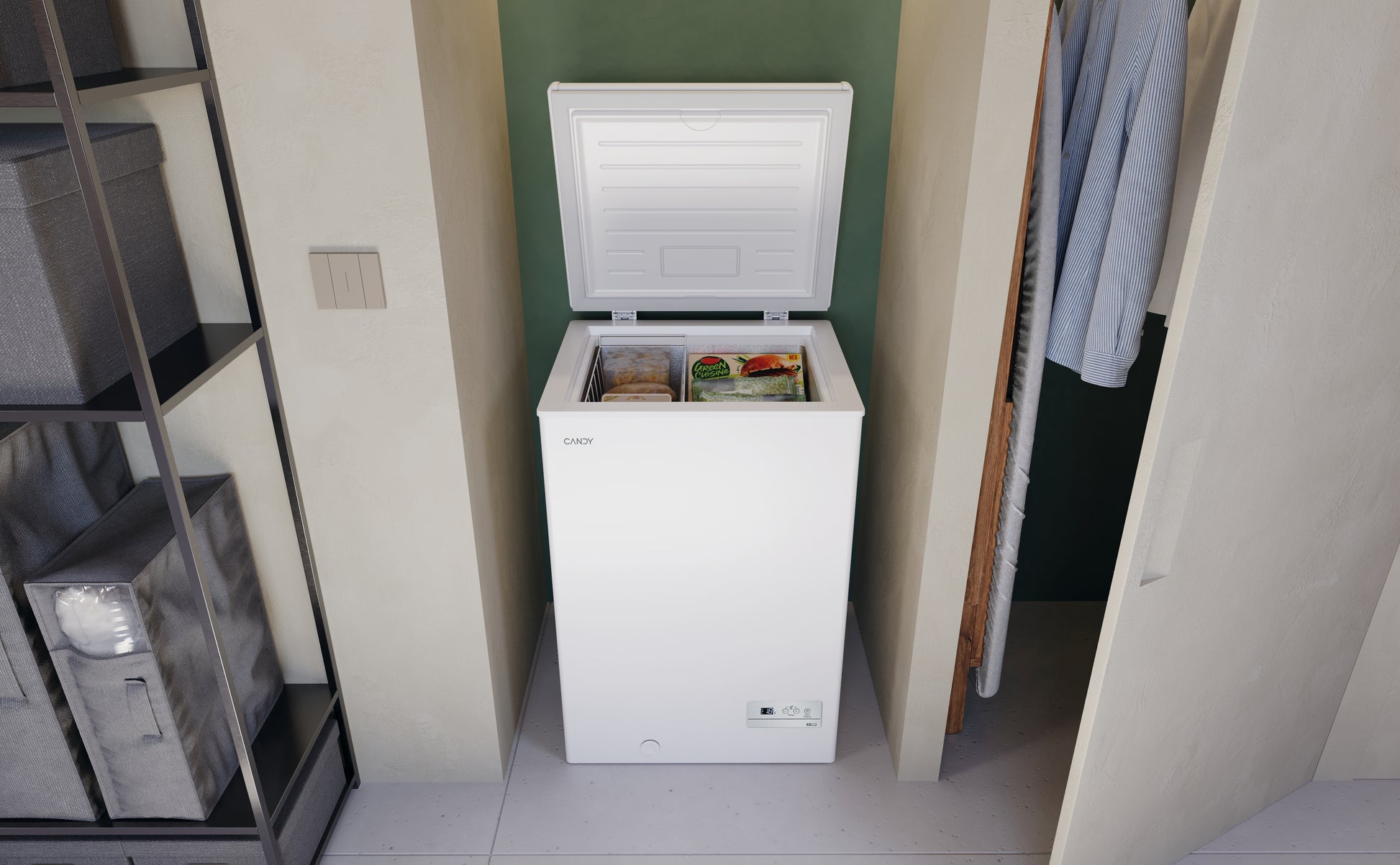Candy CHAE 1002E Congelatore a pozzo Libera installazione 97 L Bianco