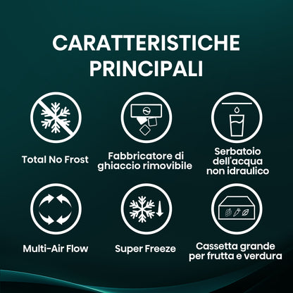 Hisense frigorifero/congelatore RT728N4WCE libera installazione 553L Classe E Dispenser Acqua Profondità ridotta Porta Reversibile