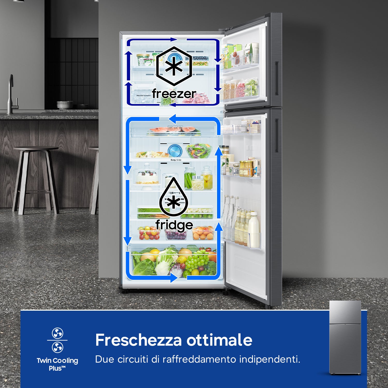 Samsung RT53DG7A14S9 frigorifero con congelatore Libera installazione 530 L Acciaio inox