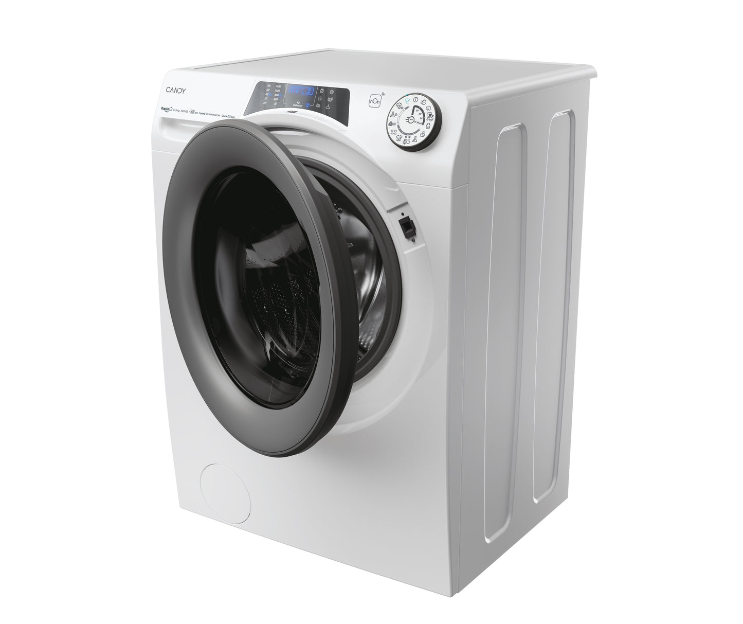 Candy RapidÓ PRO , Lavasciuga Slim 8+5 KG, 30% più efficente della classe A, 1400 giri, Bianco, Inverter, Vapore, Wi-Fi, RPW4856BWMR9/1-S