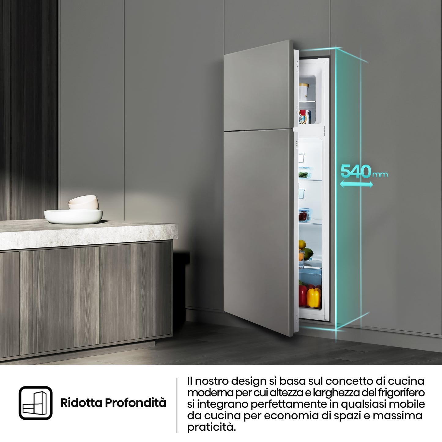 Hisense RI1P205NEWE frigorifero con congelatore Da incasso 205 L Bianco