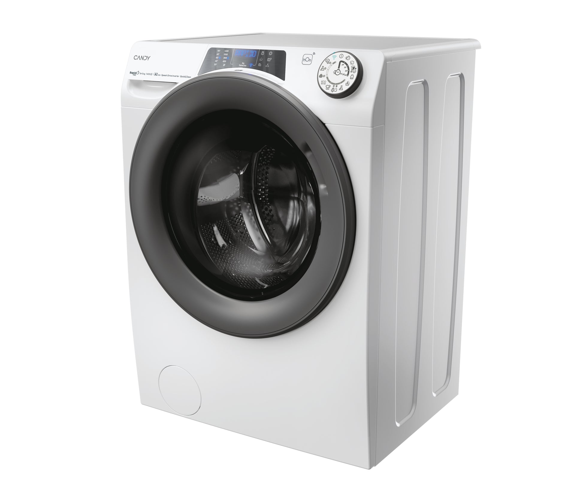 Candy RapidÓ PRO , Lavasciuga Slim 8+5 KG, 30% più efficente della classe A, 1400 giri, Bianco, Inverter, Vapore, Wi-Fi, RPW4856BWMR9/1-S