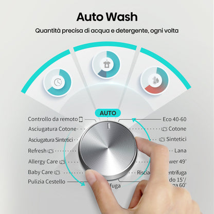 Hisense WD3S1043BW7 lavasciuga Libera installazione Caricamento frontale Bianco