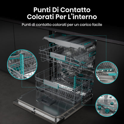 Hisense HV16B lavastoviglie A scomparsa totale 16 coperti