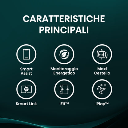 Hisense WF5I8043BWF lavatrice Caricamento frontale 8 kg 1400 Giri/min Bianco