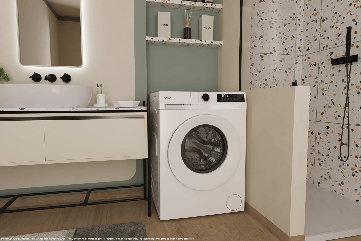 Candy ProWash 300, Lavasciuga 10+6 KG, 20% più efficente della classe A, 1400 giri, Bianco, Inverter, Fresh Vapor, GWD 41068-S