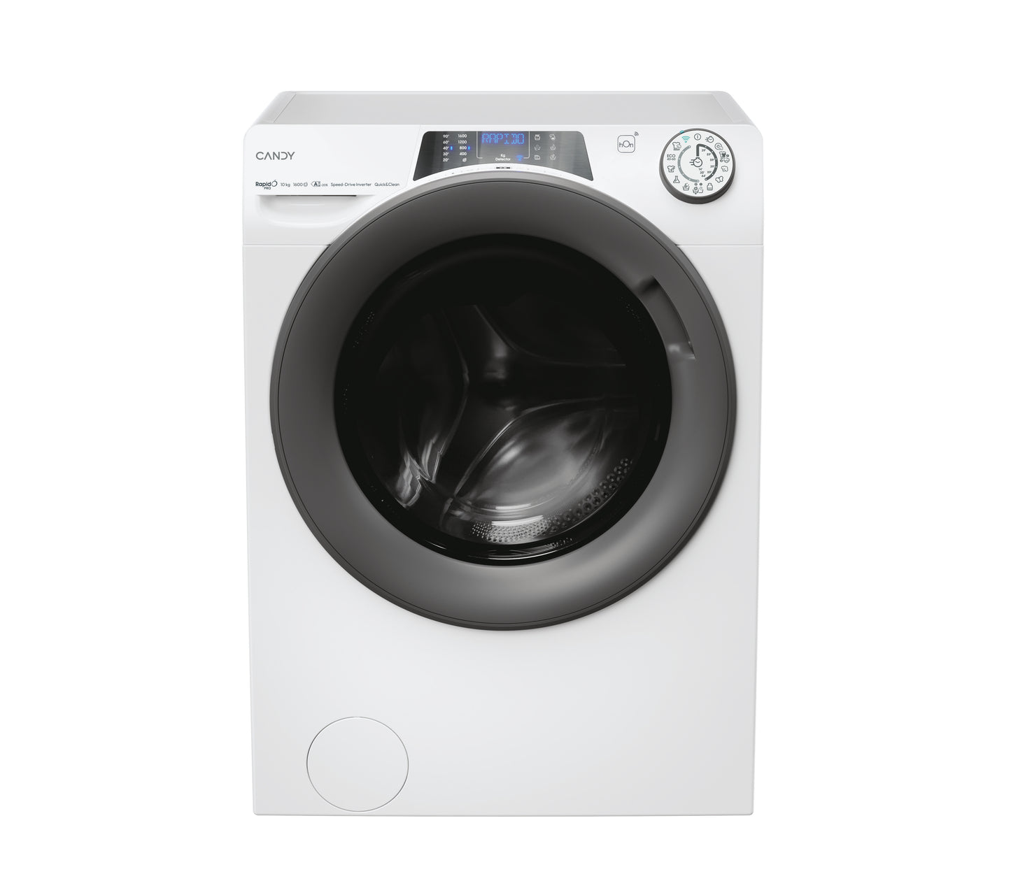Candy RapidÓ PRO , Lavatrice Carica Frontale 10 KG, 20% più efficente della classe A, 1600 giri, Bianco, Inverter, Vapore, Wi-Fi, RP 6106BWMR8-S