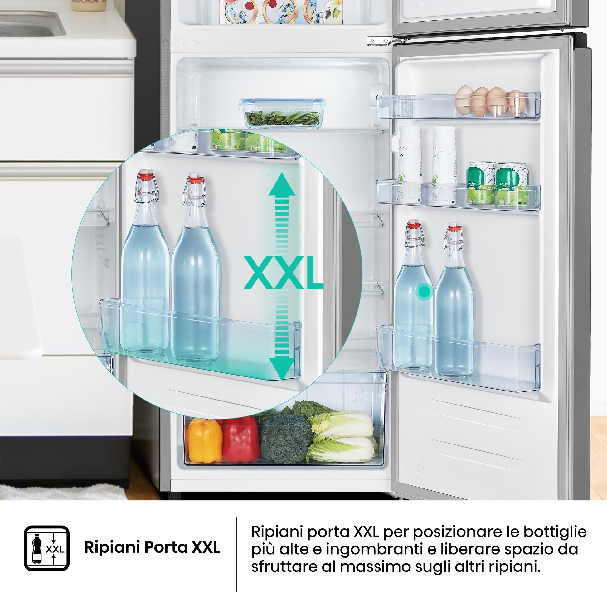 Hisense frigorifero/congelatore RT267D4ADE libera installazione 206L Classe E Profondità ridotta Porta Reversibile