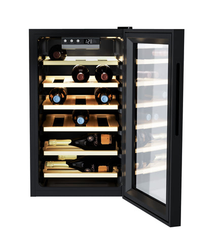 Candy DiVino CWCEL 210/N Cantinetta vino con compressore Libera installazione Nero 21 bottiglia/bottiglie