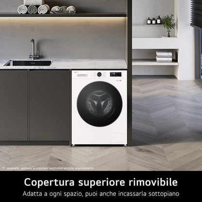 LG W4NX1085NWB Lavasciuga 8/5kg Serie X1, Classe A/E, 6 Motion Direct Drive, Wi-Fi, 1400 giri, Allergy Care, Bianca